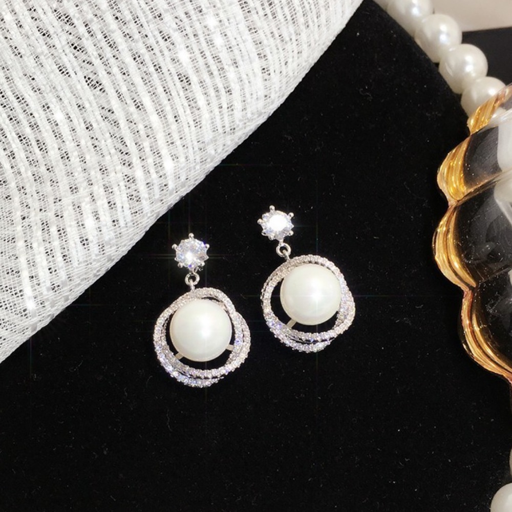 New Gorgeous 925 Silver Earrings White pearl - Picture 7 of 7